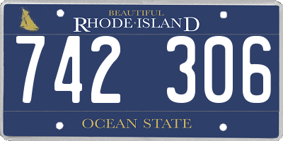 RI license plate 742306