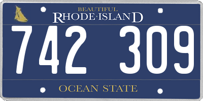 RI license plate 742309
