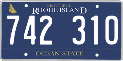 RI license plate 742310