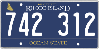 RI license plate 742312
