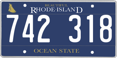 RI license plate 742318