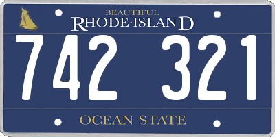 RI license plate 742321