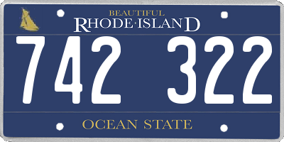 RI license plate 742322