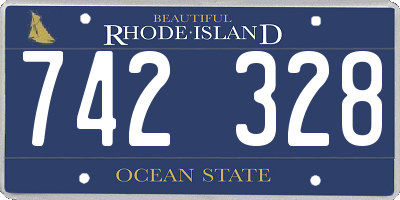 RI license plate 742328