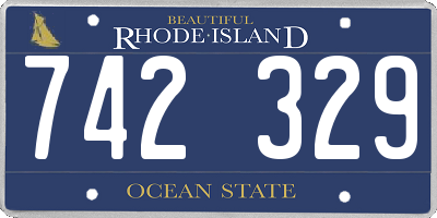 RI license plate 742329