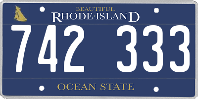 RI license plate 742333