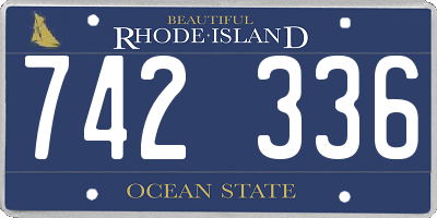 RI license plate 742336