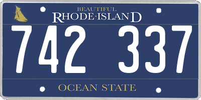 RI license plate 742337
