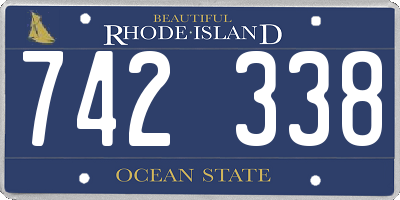 RI license plate 742338