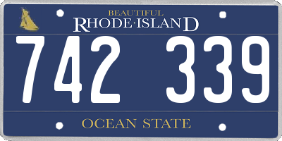RI license plate 742339