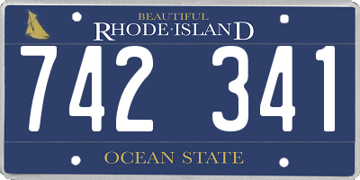 RI license plate 742341