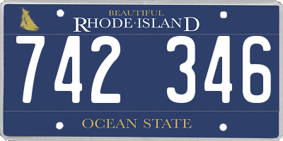 RI license plate 742346