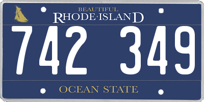 RI license plate 742349
