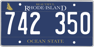 RI license plate 742350