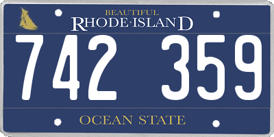 RI license plate 742359