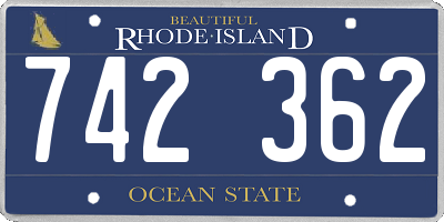 RI license plate 742362