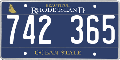 RI license plate 742365