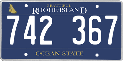 RI license plate 742367