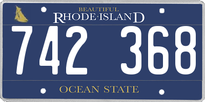 RI license plate 742368