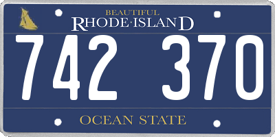 RI license plate 742370