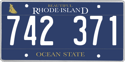 RI license plate 742371