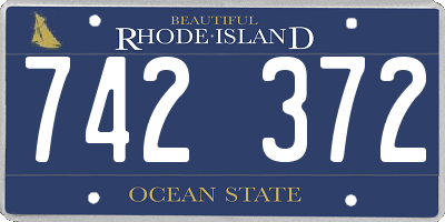 RI license plate 742372