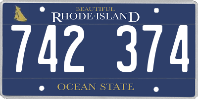 RI license plate 742374
