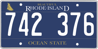 RI license plate 742376