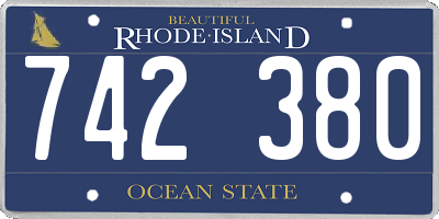 RI license plate 742380
