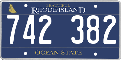 RI license plate 742382