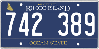 RI license plate 742389