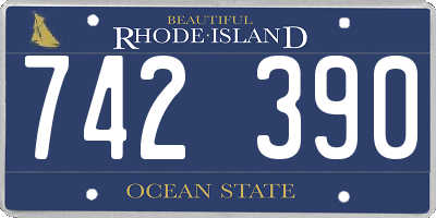 RI license plate 742390