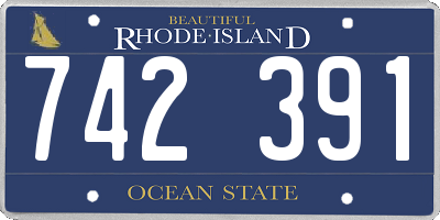RI license plate 742391