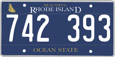 RI license plate 742393