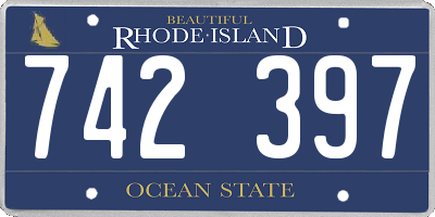 RI license plate 742397