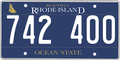 RI license plate 742400