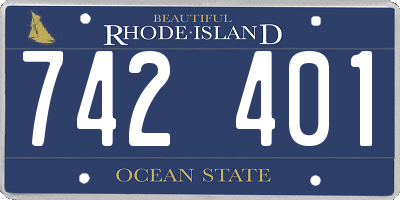 RI license plate 742401