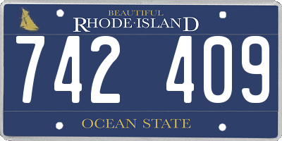 RI license plate 742409