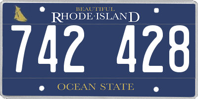 RI license plate 742428