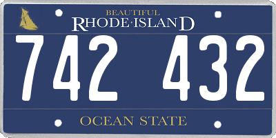 RI license plate 742432