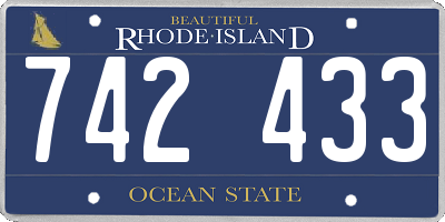 RI license plate 742433