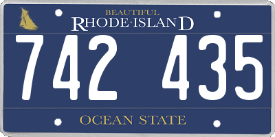 RI license plate 742435