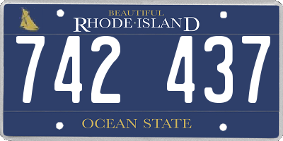 RI license plate 742437