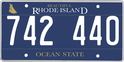 RI license plate 742440