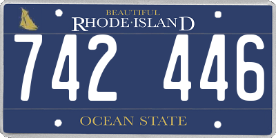 RI license plate 742446