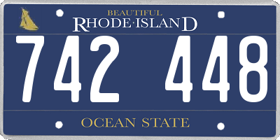 RI license plate 742448
