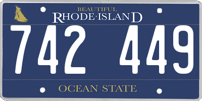 RI license plate 742449