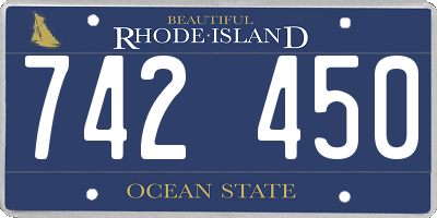 RI license plate 742450