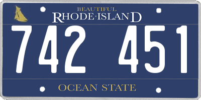 RI license plate 742451