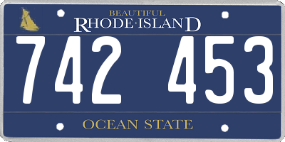 RI license plate 742453